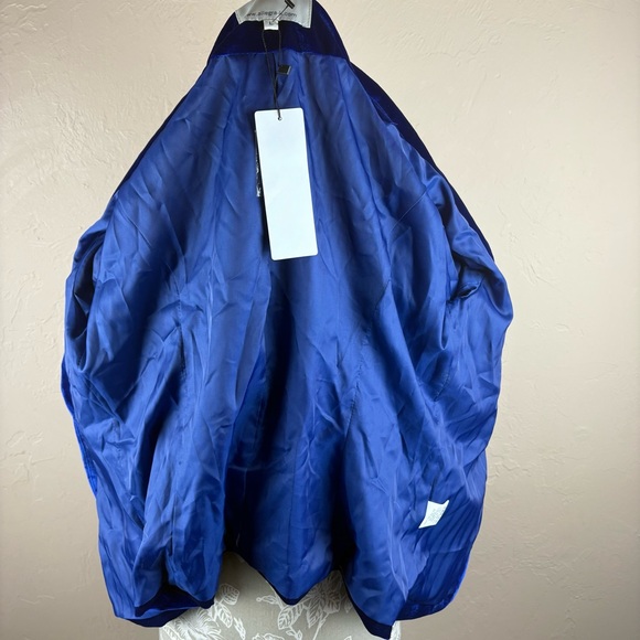 NWT Allegra K Blue Velvet Blazer Women’s size large - Picture 11 of 15
